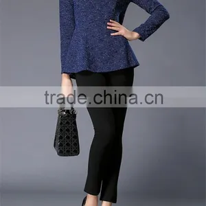 A-line Plus Size XXXL Fashion Cutting Blouse Design for Fat Women Tops thumbnail-5
