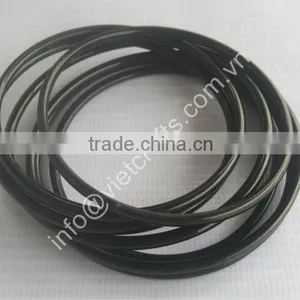 Buffalo Horn Bangle, Plain Black Color. Set of 7pcs thumbnail-1