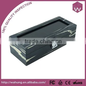 Acrylic Window Wooden Black Watch Packaging Box For Storage thumbnail-2