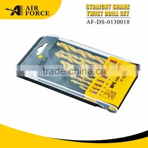 High Quality 8 Pcs H.S.S Straight Shank Twist Drill Set thumbnail-1