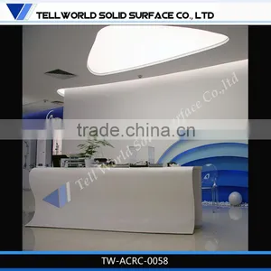 Elegant Attractive Glossy Marble Executive Modern Office Reception Desk Design thumbnail-4