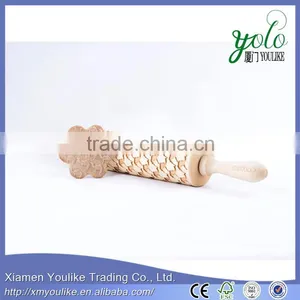 Eco-friendly Bamboo Rolling Pin With Engraved Camel Pattern thumbnail-2