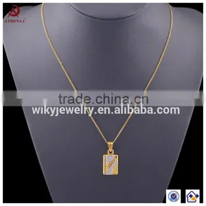 ATHENAA Gold Plated Copper Square Shape Essential Oil Pendant China Importer Jewelry thumbnail-5