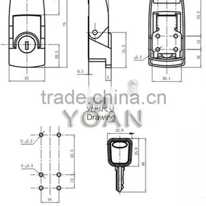 Zinc Die-casting Spring Load Hasp Latch Locks With 2 Keys for Cabinets thumbnail-2