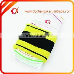 2015 Yellow & Black Stripe Cotton Wristband thumbnail-3
