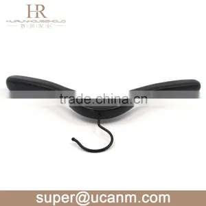 HRW-86I0B Luxury Lotus Wooden Clothes Coat Hanger Balck Finish thumbnail-3