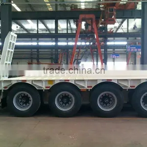 2 Axles Heavy Duty Machinery Transport Low Bed Semi Trailer (axle or Size Optional) thumbnail-5