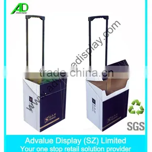 Convenient Corrugated Cardboard Trolley Quadrate , UV Surface Exporters thumbnail-1