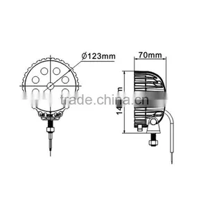 12v 24v Super Bright Waterproof Round 27w Led Work Light for Tractor thumbnail-3