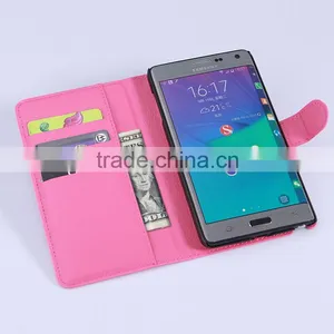 High Quality Leather Holster Card Wallet Folio Stand Flip Case Cover for Samsung GALAXY Note Edge N915 thumbnail-1
