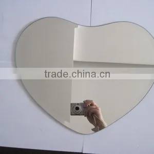 Heart Shaped Decorative Silver Mirror thumbnail-1