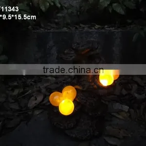 Resin Solar Mushroom Statues Garden Light thumbnail-1
