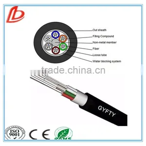 Aerial Single Mode Fiber Optic Cable Power Transmission System PE Sheath GYFTY Fiber Cable thumbnail-1