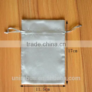 Hot Sale Custom Small Hair Extension Satin Drawstring Bag thumbnail-1