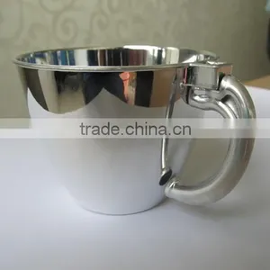 Disposable PS Silver Coated Coffee Cup With Handle thumbnail-1