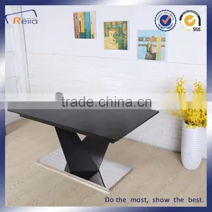 Black MDF Dining Table Covered By Paper for Sale thumbnail-1