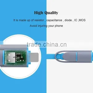 Micro USB Cable 2 in 1 Sync Data Charging USB Cable for IPhone6/7/for Samsung Android thumbnail-3