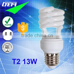 CFL 8000Hours Tri-color T2 T3 13W Spiral Energy Saving Lamp With 2700-6400K thumbnail-3