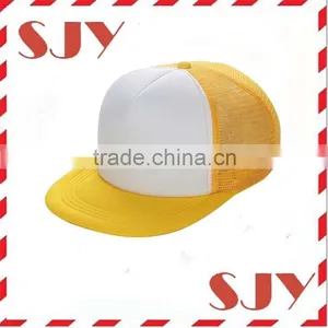 2016 Casual Unisex Plain Flat Brim Mesh Baseball Cap thumbnail-4