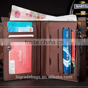 Trendy Bifold Mens Wallets With Coin Pocet In Brwon Color Wholesale thumbnail-3