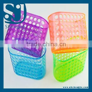Trade Assurance Plastic Suction Cup Bathroom Basket /holders/shelf/PLASTIC BASKET Bathroom Basket With Handle thumbnail-1