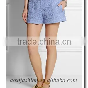 Lace Coated Blue Sunny Fashion Style Short. thumbnail-3