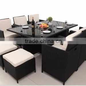 Weatherproof and Fireproof Cheap 11 PCS pe Rattan Furniture thumbnail-1