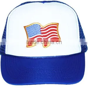 Trucker Mesh Snapback Hat Patch Embroidery Royal Embroidery Patch Trucker Cap thumbnail-6