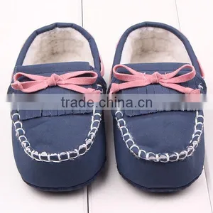 New Winte Fringed With Velvet Baby Toddler Shoes thumbnail-5