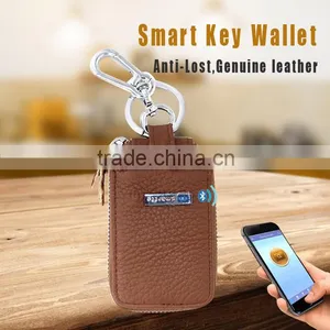 Security Fashion Small Male Leather Purse With Bluetooth thumbnail-4