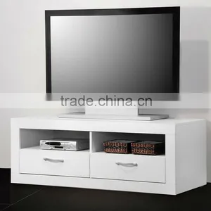 White High Gloss MDF Board tv Table thumbnail-1
