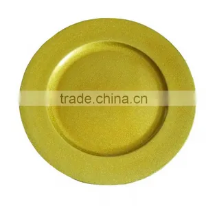 GRS Cheap Gold Plastic Charger Plates thumbnail-1