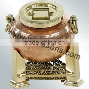 Brass Rounded Base Chafing Dish for Sale | Party Used Chafing Dish | 2015 Wholesale Chafing Dish thumbnail-5