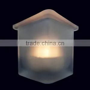 Candle Holder /clear Glass Frosted Wax Storage Empty Jar thumbnail-1
