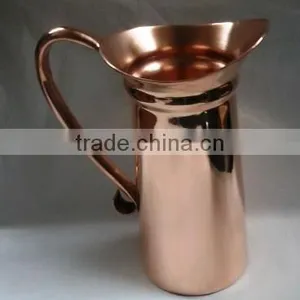 Copper Water Pitcher Jug Hammered thumbnail-5