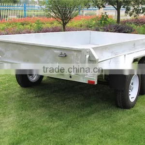 Hot Dipped Galvanized Tandem Trailer Double Axle Farm Trailer thumbnail-2