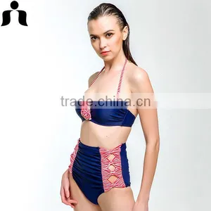 Hot Model Women High Waist Ladies Swim Wear thumbnail-5
