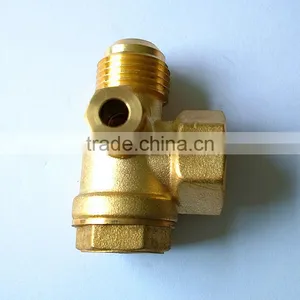 Brass Check Valve With Cooling Fin , One Way Valve for Air Compressor Parts thumbnail-3