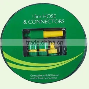 3-Layer PVC Reinforced Garden Water Hose With 2-Way Hose Nozzle Set thumbnail-1