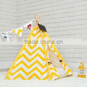 New Custom Chevron Style Wholesale Dog Play Sleep Pet Teepee Tent thumbnail-3