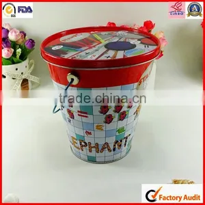 Wholesale Tin Metal Candy Pail With Handle thumbnail-1