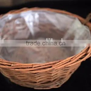 2016 New Creative Hanging Wicker Basket Handmade Crafts Wicker Flower Pot thumbnail-2