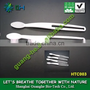 Disposable Hotel Used Eco-friendly Material100% Biodegradable Safe Plastic PLA Toothbrush thumbnail-1