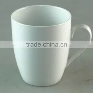 Cheap Stocked White Round Ceramic Cup ,coffee Cup With Handle thumbnail-1