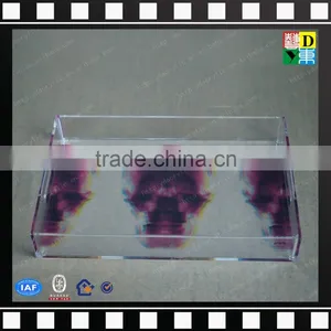 Clear Acrylic Lucite Serving Tray Modern Plastic Food Tray With Handle High Quality Monogrammed Acrylic Serving Tray From China thumbnail-4