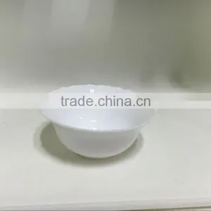 2016 Wholesale Popular Stock Opal Glass Tableware White Bowls thumbnail-1