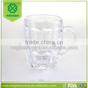 2016 Popular Style Clear Glass Beer Mug With Handle thumbnail-1