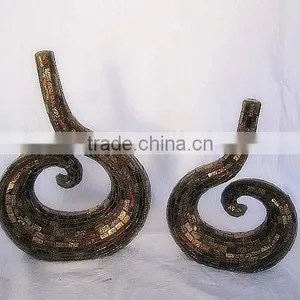High Quality Green Color Glass Flower Pot thumbnail-5