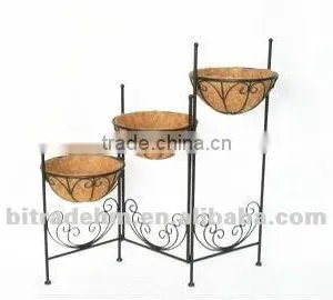 3 Tires Plant Holder With Coco Fiber thumbnail-1