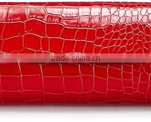 Womens Envelope Evening Patent Croc Skin Embossed Party Clutch thumbnail-1